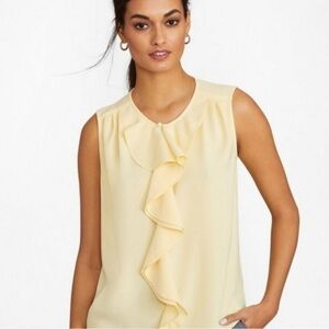 Brooks Brothers Cream Ruffle Blouse